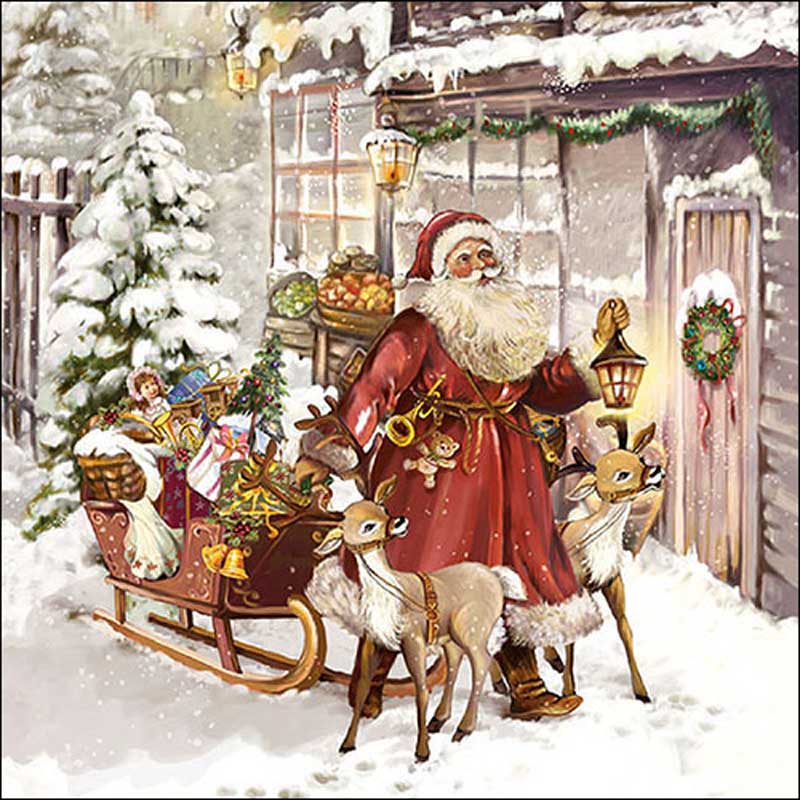 Ambiente Paper Napkins - Christmas Visit (Pack Of 20)