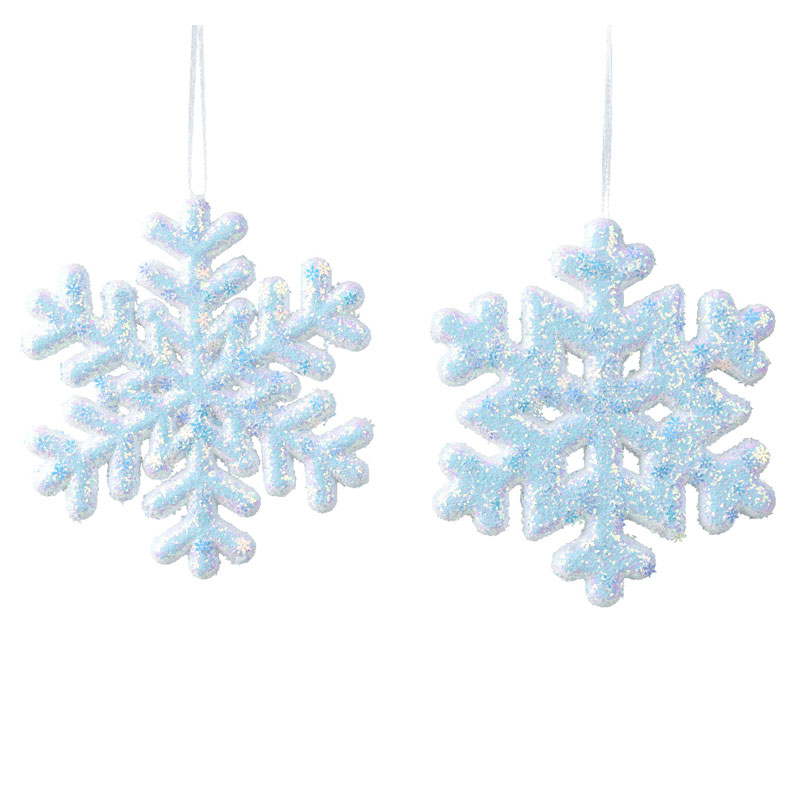 Decoris Foam Snowflake With Glitter (Assorted Designs)